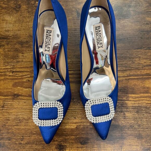 Badgley Mischka Collection Cher Crystal Embellished Pump Size 7 - Picture 7 of 12